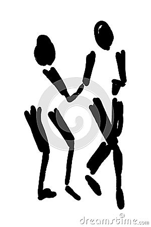 Blues dancing sketch illustration concept design hand drawn for posters and banners prints and t shirts Vector Illustration