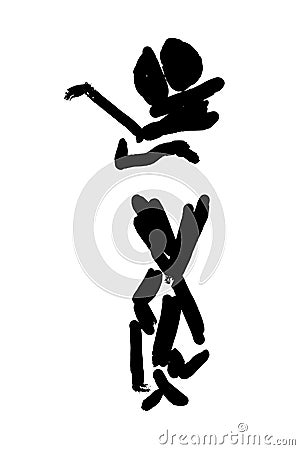 Blues dancing sketch illustration concept design hand drawn for posters and banners prints and t shirts Vector Illustration