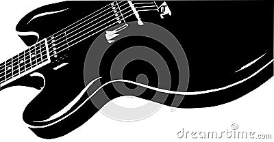 Blues Guitar Vector Illustration