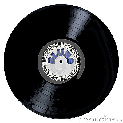 Blues Style Record Vector Illustration