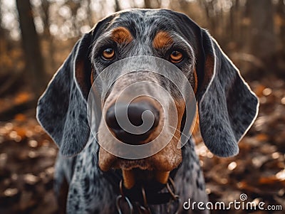 Bluetick Coonhound dog created with Generative AI technology Stock Photo
