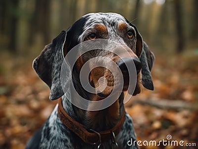 Bluetick Coonhound dog created with Generative AI technology Stock Photo