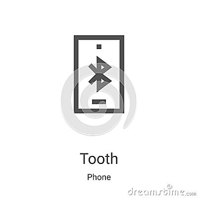 bluetooth icon vector from phone collection. Thin line bluetooth outline icon vector illustration. Linear symbol for use on web Vector Illustration