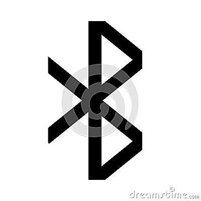 Bluetooth technology icon network connection web symbol sharing data for mobile computer laptop vector illustration Vector Illustration