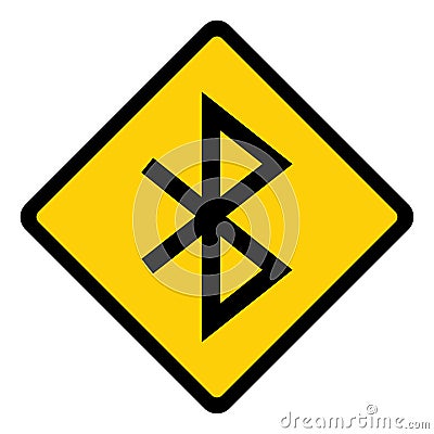 Bluetooth technology icon, network connection web symbol, sharing data for mobile, computer, laptop vector illustration Vector Illustration