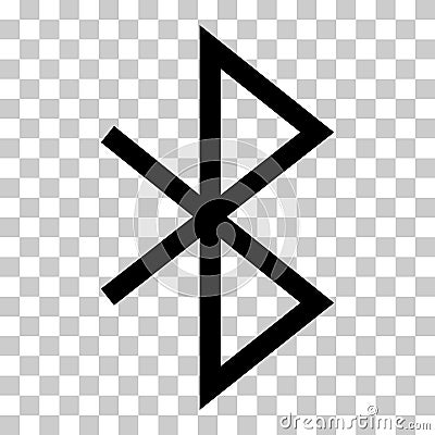 Bluetooth technology icon, network connection web symbol, sharing data for mobile, computer, laptop vector illustration Vector Illustration
