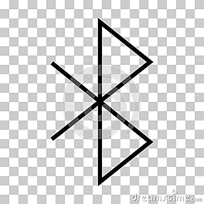 Bluetooth technology icon, network connection web symbol, sharing data for mobile, computer, laptop vector illustration Vector Illustration