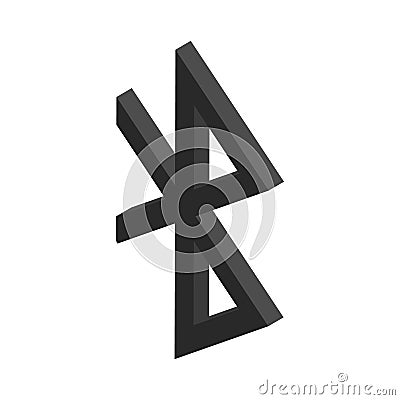 Bluetooth technology icon, network connection web symbol, sharing data for mobile, computer, laptop vector illustration Vector Illustration