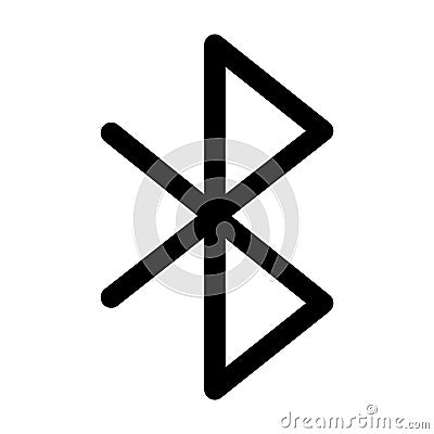 Bluetooth technology icon, network connection web symbol, sharing data for mobile, computer, laptop vector illustration Vector Illustration