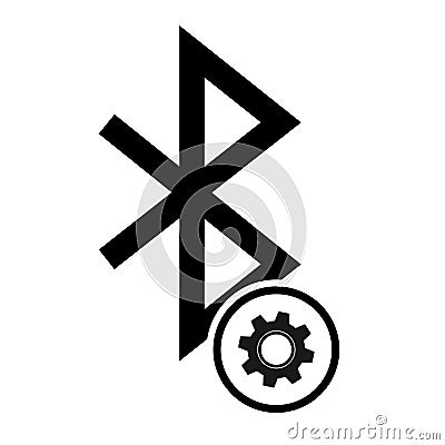 Bluetooth technology icon, network connection web symbol, sharing data for mobile, computer, laptop vector illustration Vector Illustration