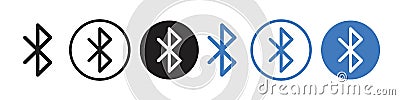 Bluetooth vector icon vector set collection for web Vector Illustration