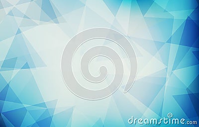 Bluish background textured by translucent triangles. Vector graphics Stock Photo