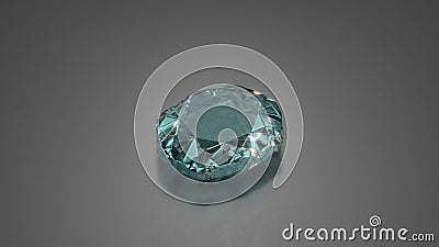 Bluish-green teal gemstone closeup 3D render Stock Photo