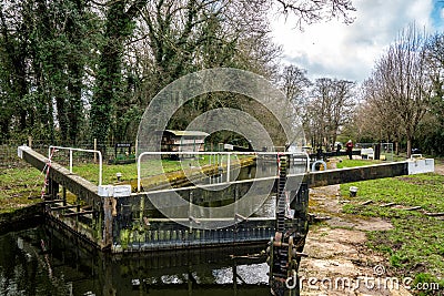 Blunder Lock on the Stroudwater Navigation, Stroud, England, UK Stock Photo