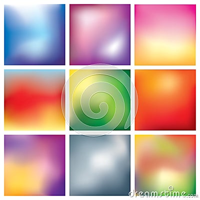 Blur abstract background set Vector Illustration