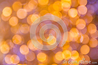 Blur - abstract bokeh circle string lights for background Stock Photo