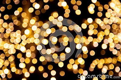 Abstract bokeh circle string lights for background wallpaper Stock Photo