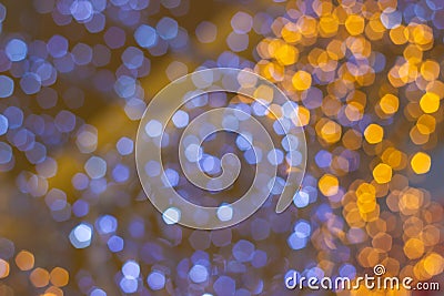 Abstract bokeh circle string lights for background wallpaper Stock Photo