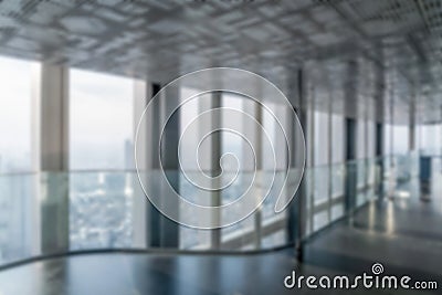 Blur background of empty office interior in city Stock Photo