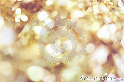 Blur background of gold color bokeh light, pattern for beautiful wallpapers. Stock Photo