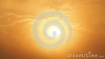 Blur beautiful sun and orange sky. Sunset sunrise in background. Abstract orange sky. Dramatic golden sky at the sunset background Stock Photo