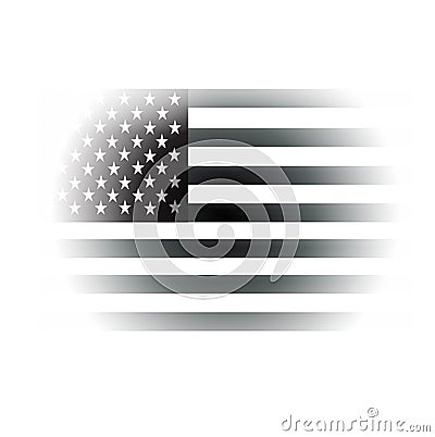 Blur black and white american flag Stock Photo