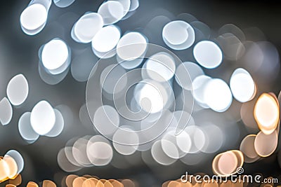 Blur or bokeh abstract lot of lighting at night background. Out of focus dreamy busy night life effect Stock Photo