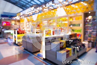 Blur of duty free shop Stock Photo