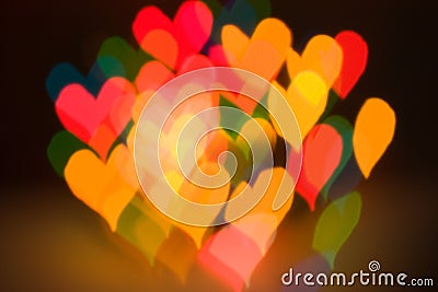 Blur effect the shape of hearts Stock Photo