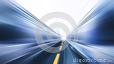 Blur fast moving high speed road business perform Stock Photo