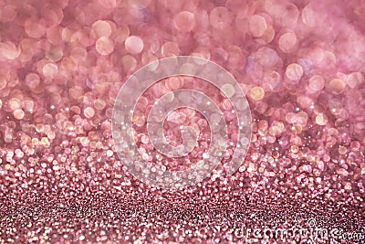 Blur golden pink glitter texture bokeh background Stock Photo