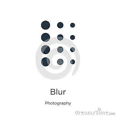 Blur icon vector. Trendy flat blur icon from photography collection isolated on white background. Vector illustration can be used Vector Illustration