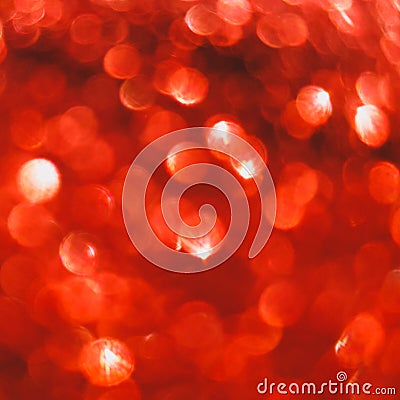 Blur red shimmering background of round sequins Stock Photo