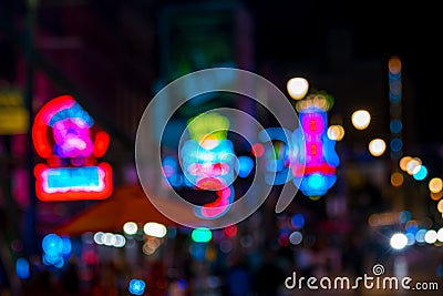 Blur shot of Beale street Stock Photo