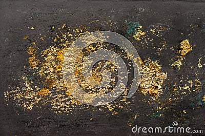 Blur Texture of the gold leaf, Gold background, Picture from Buddha image Back, gold leaf background Stock Photo