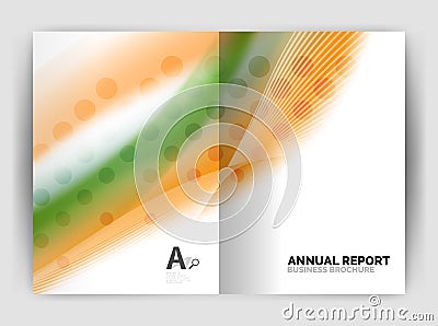 Blur wave business print template, abstract background Vector Illustration