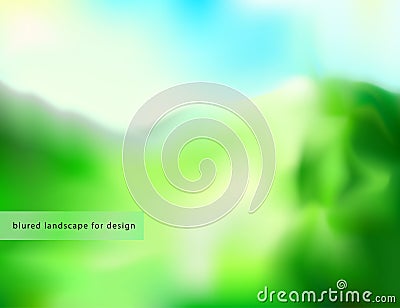 Blure landscape background for design Vector Illustration