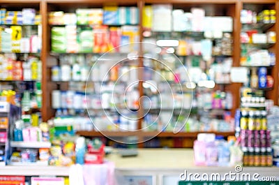 Blured pharmacy shop Stock Photo