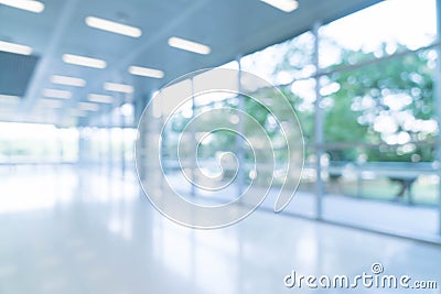 Blurred abstract background interior view looking out toward to Stock Photo