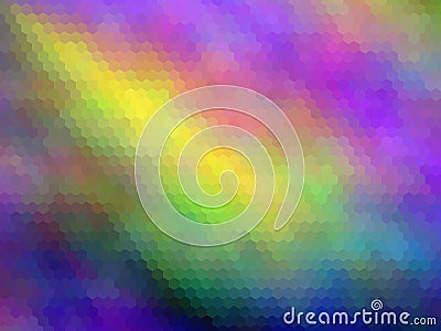 Blurred abstract luxury background. Multicolor hexagonally pixeled abstract background. Stock Photo