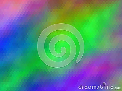 Blurred abstract background. Multicolor hexagonally pixeled abstract background. Stock Photo