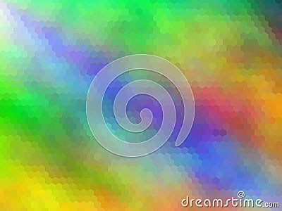 Blurred abstract background. Multicolor hexagonally pixeled abstract background. Stock Photo