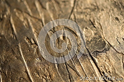 Blurred abstract background texture of the old surface color of copper. Stock Photo