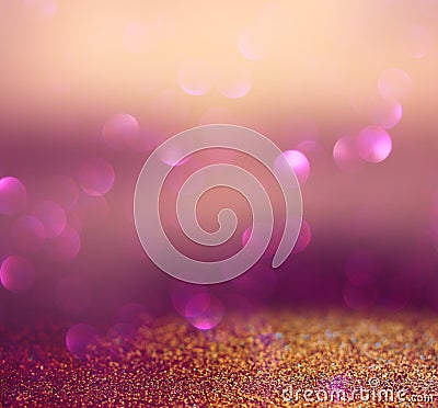 Blurred abstract brown and purple bokeh lights and textures. image is defocused Stock Photo