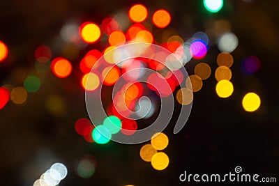 Blurred abstract pattern of colorfull bokeh lamp for background Stock Photo