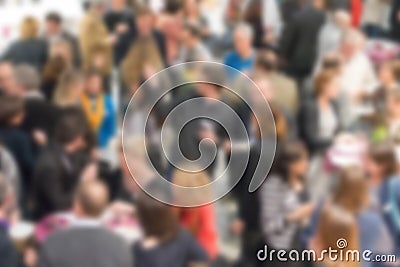 Blurred background of unrecognizable people Stock Photo