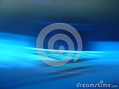 Blurred blue background with interlacing, refraction, and rotation effects Stock Photo