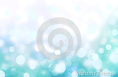 Blurred blue green background,christmas bokeh. Stock Photo