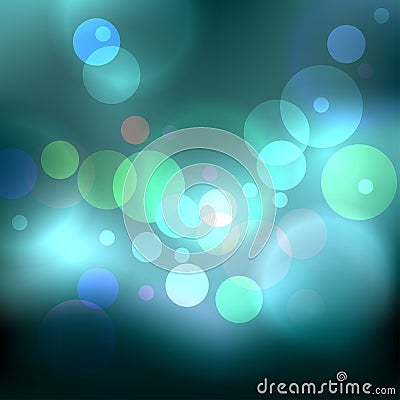 Blurred blue and green lights Vector Illustration