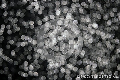 Blurred Christmas background with shiny white stars Stock Photo